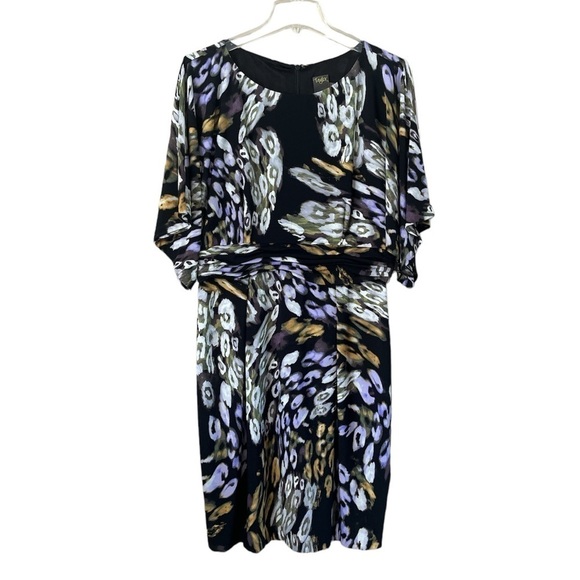 NWT Taylor Dress Zipper Back Full Sleeves Gathered Band at Waist Size 14 - Picture 1 of 16